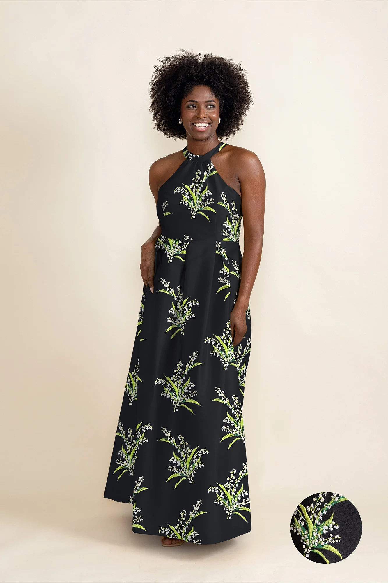 Abby Bodice with Dahlia Skirt in Lily of the Valley Jacquard - Image 2