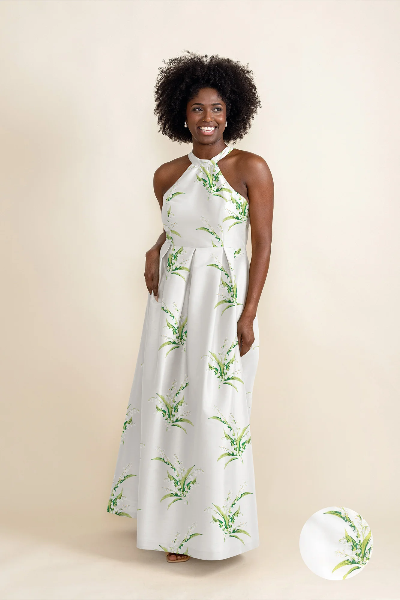 Abby Bodice with Dahlia Skirt in Lily of the Valley Jacquard - Image 3
