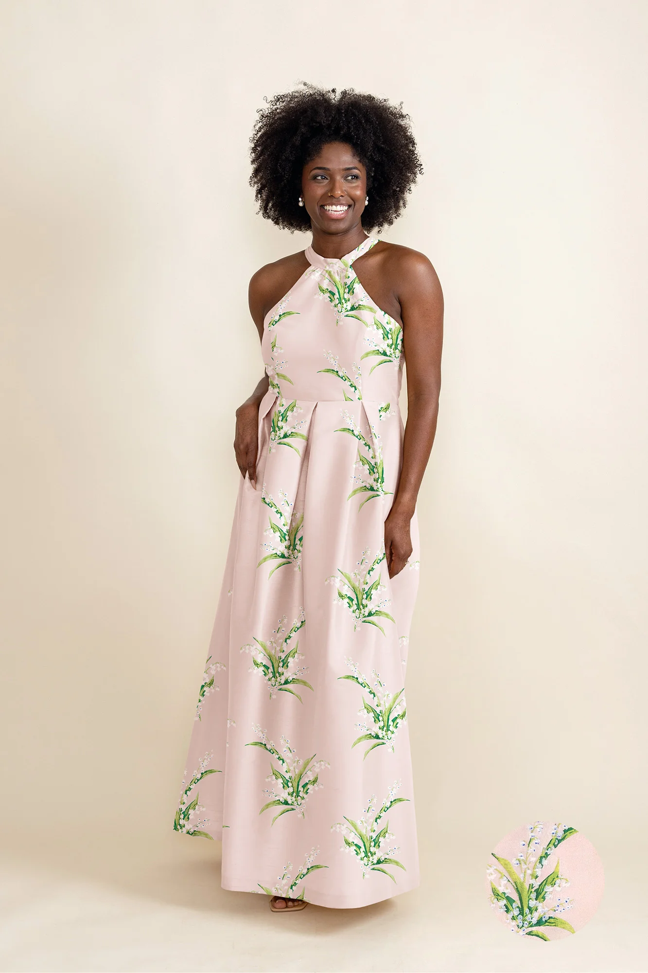 Abby Bodice with Dahlia Skirt in Lily of the Valley Jacquard - Image 4