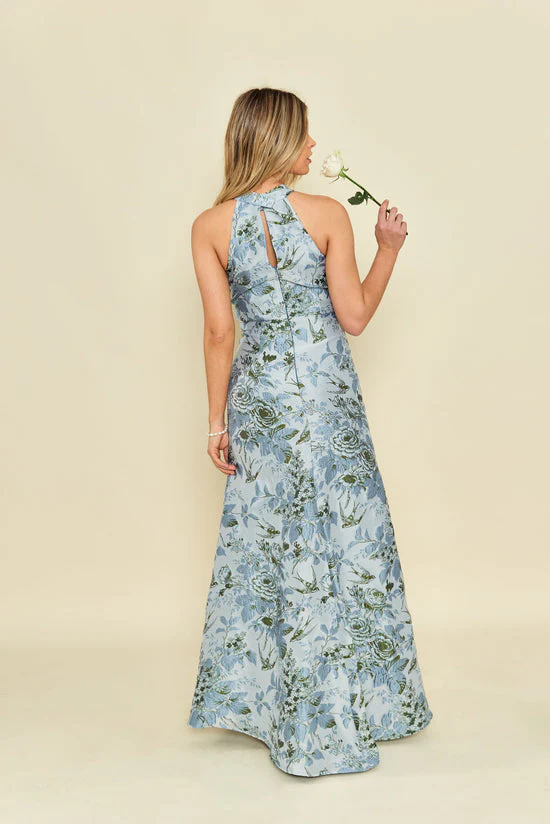 Abby Bodice with Flute Skirt in Garden Flora Jacquard - Image 10