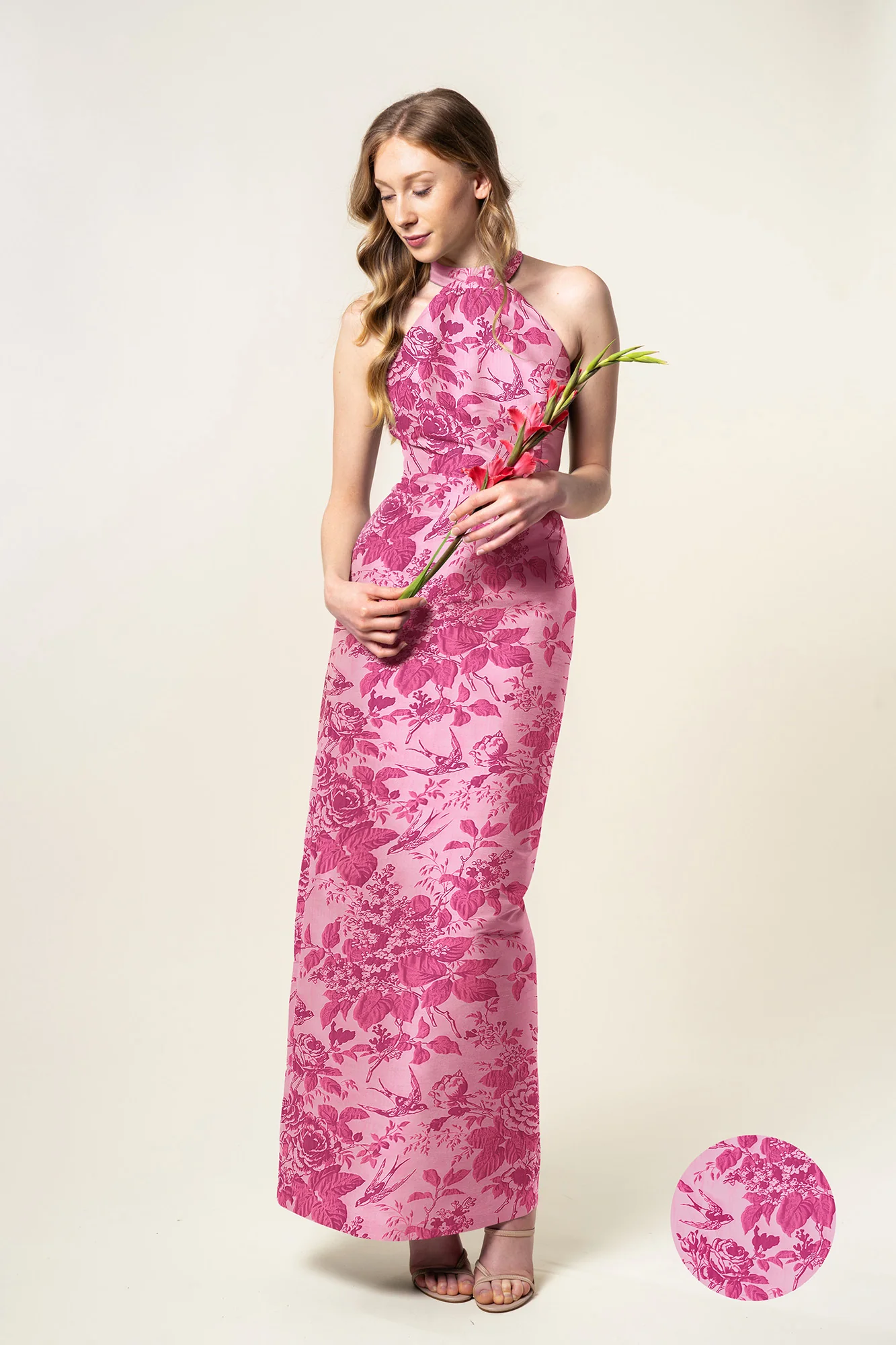 Abby Bodice with Straight Skirt in Garden Flora
