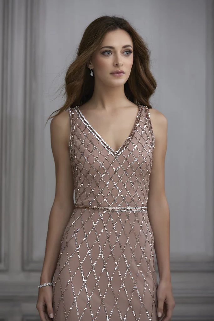 Adrianna Papell Platinum Bridesmaid Dress Style 40135 - Image 3