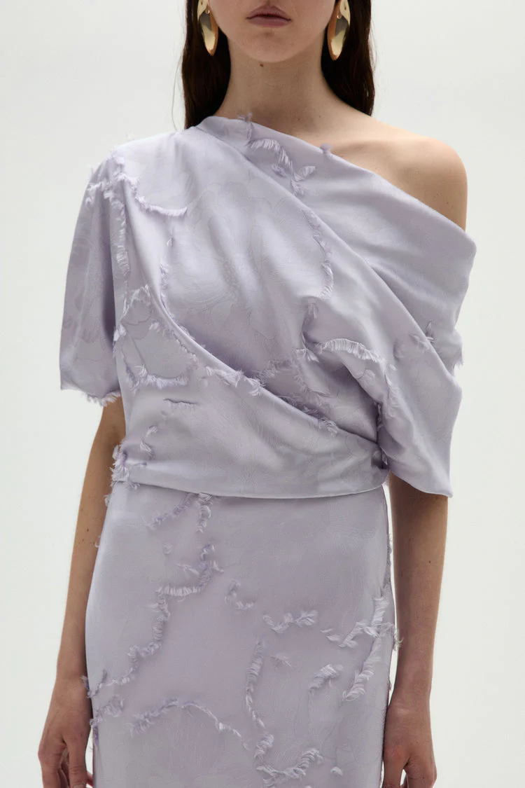 Amsale Evening Jacquard Slouch Dress P916 - Image 2