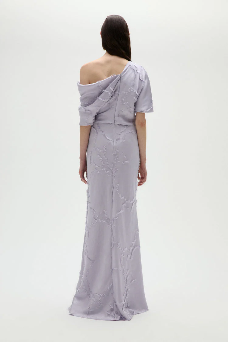 Amsale Evening Jacquard Slouch Dress P916 - Image 3