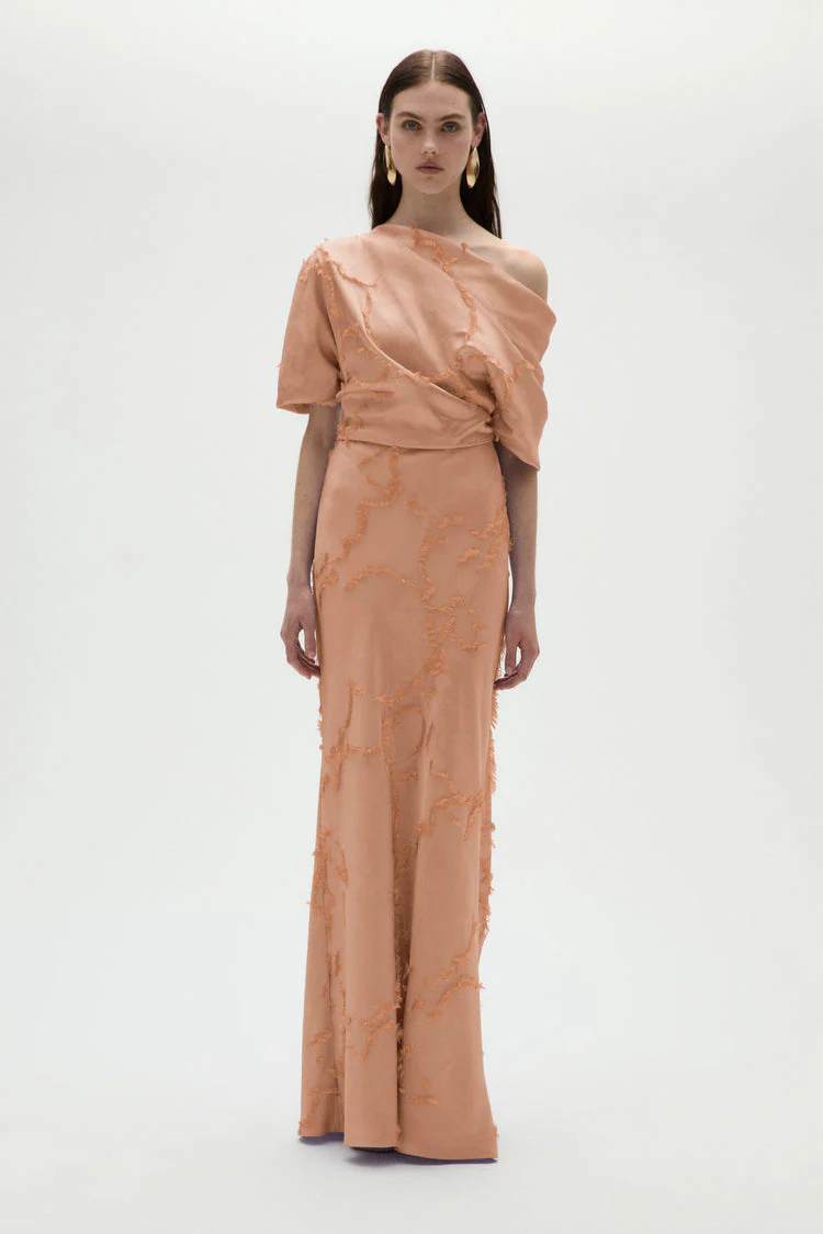 Amsale Evening Jacquard Slouch Dress P916 - Image 6