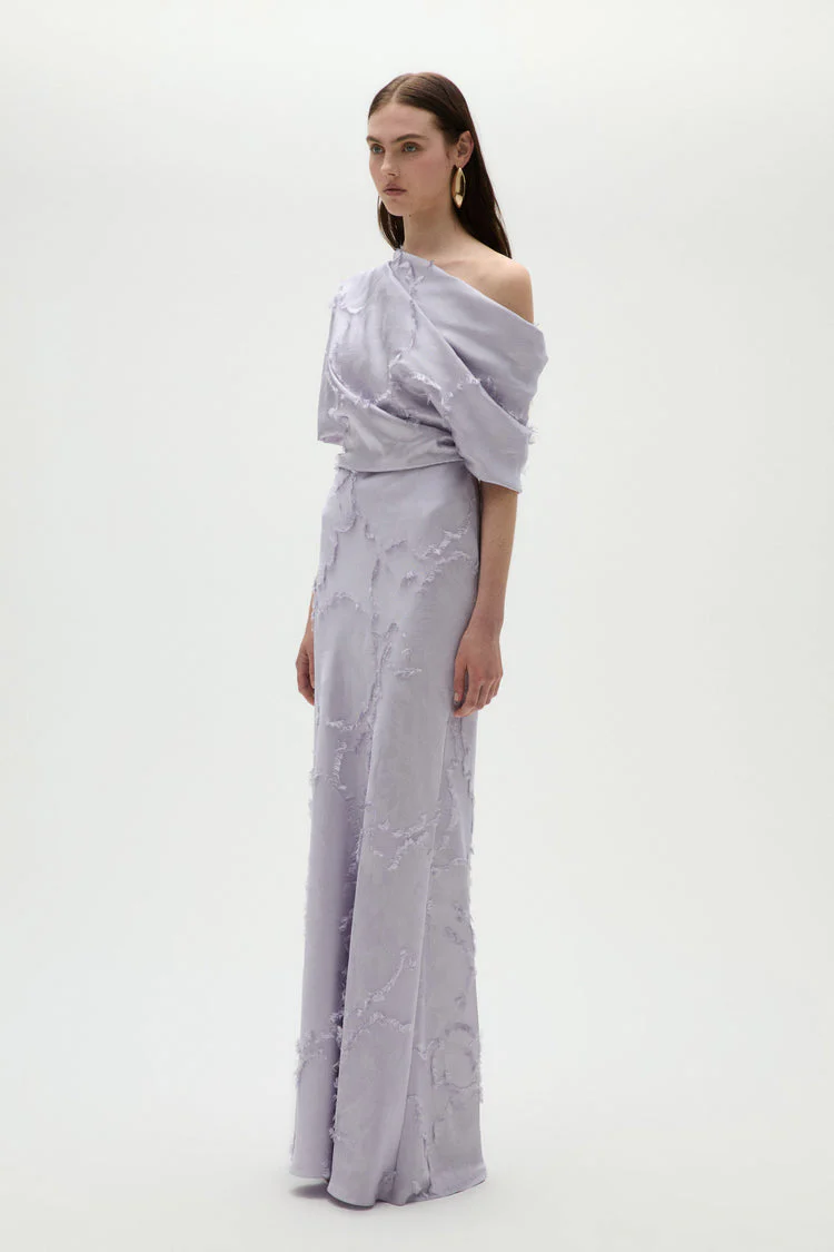 Amsale Evening Jacquard Slouch Dress P916 - Image 8