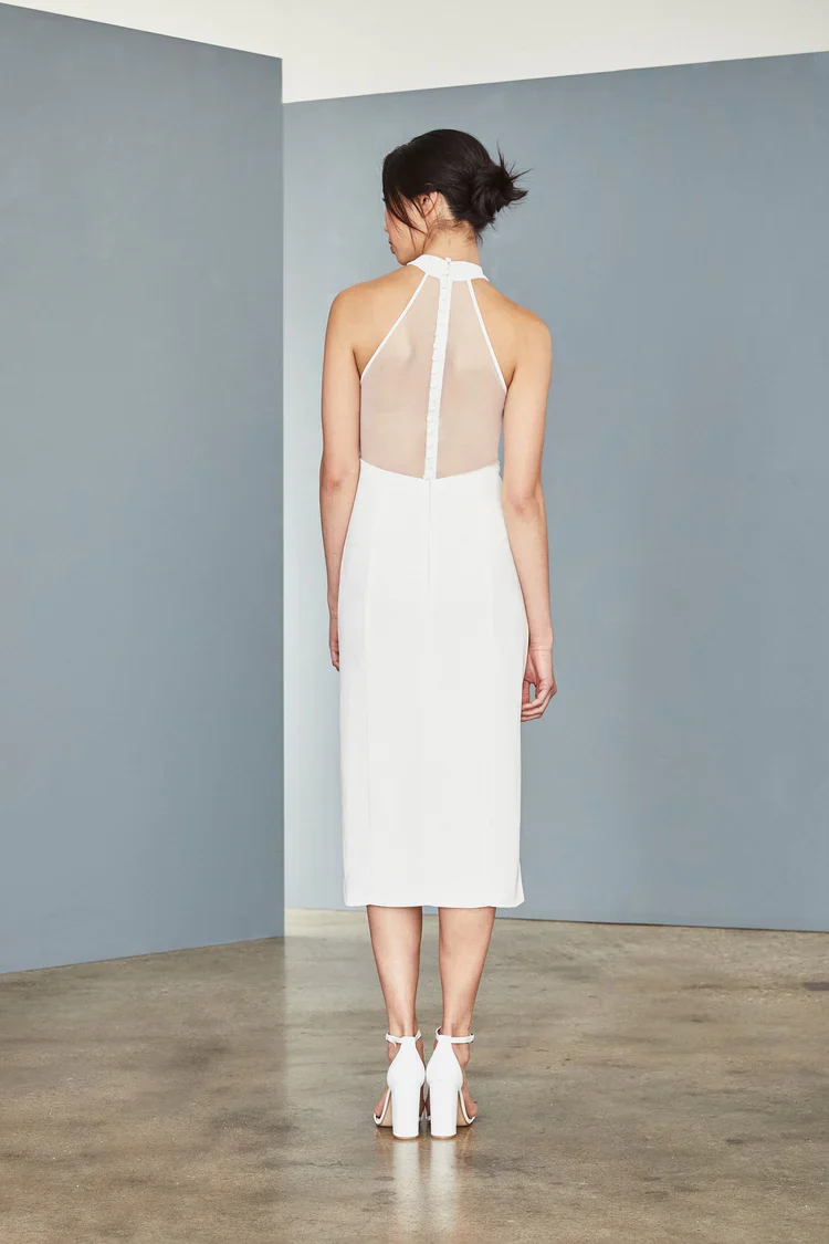 Amsale Little White Dress LW141 - Image 2