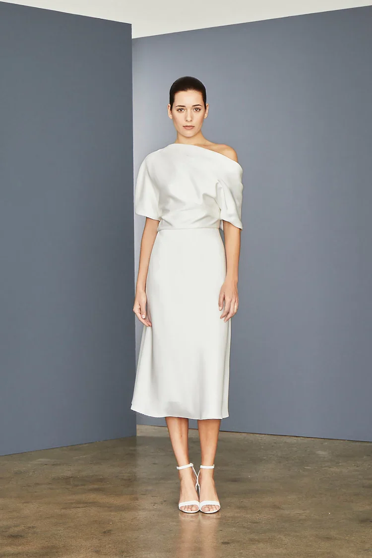 Amsale Little White Dress LW154