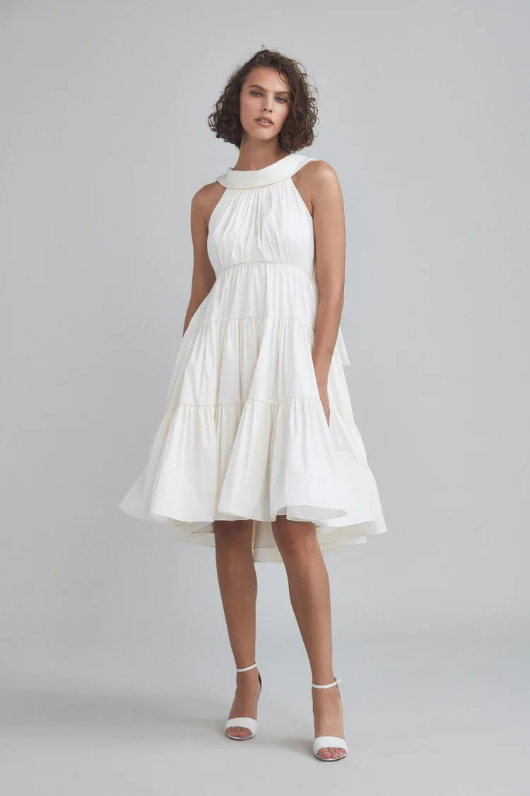 Amsale Little White Dress LW186