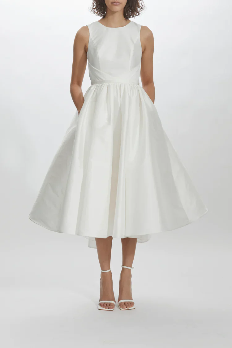 Amsale Little White Dress LW212 - Image 3