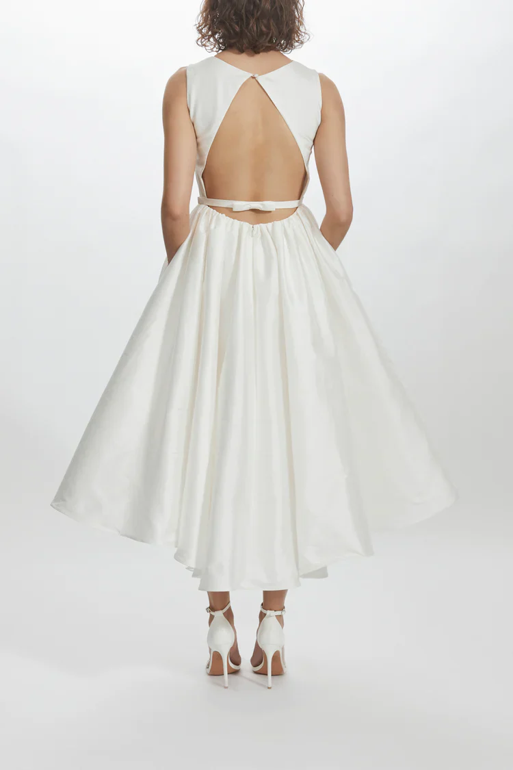 Amsale Little White Dress LW212 - Image 4