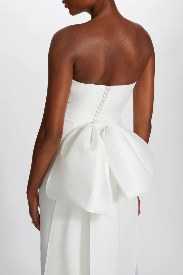 Amsale Little White Dress LW233 - Image 2