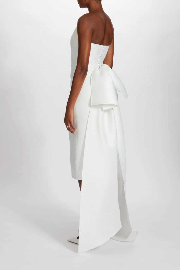 Amsale Little White Dress LW233 - Image 4