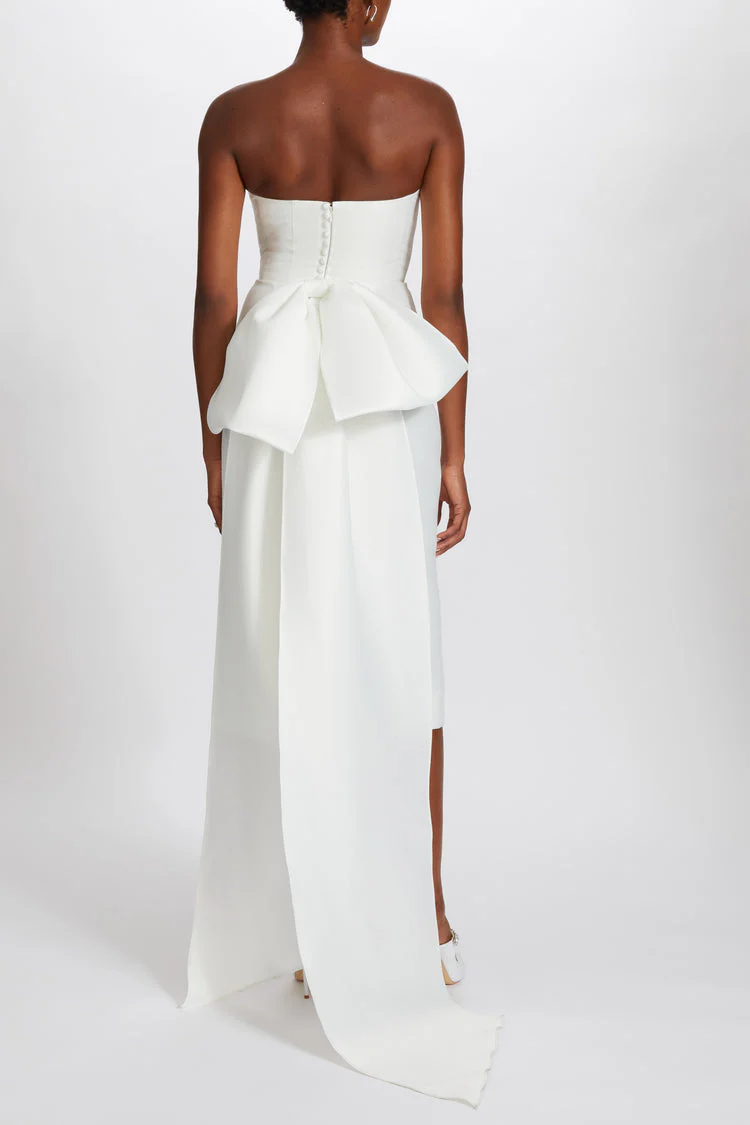 Amsale Little White Dress LW233 - Image 5