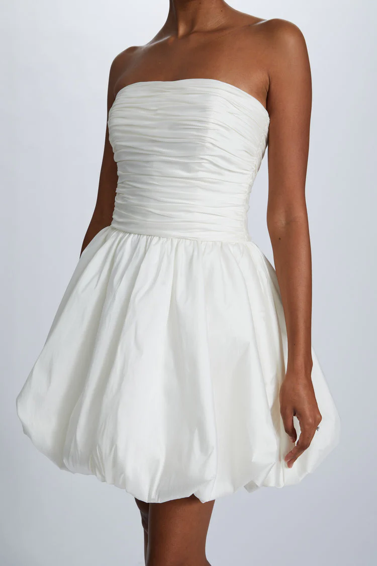 Amsale Little White Dress LW236 - Image 2
