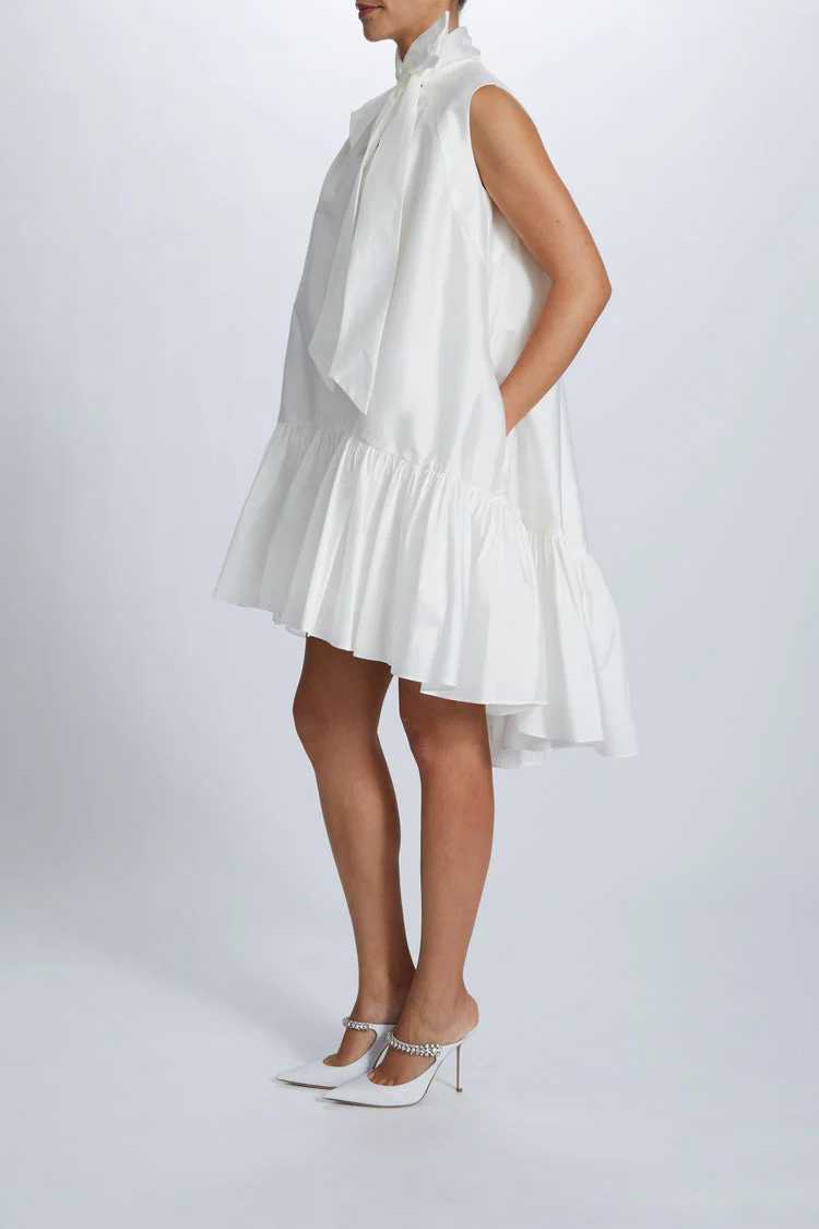 Amsale Little White Dress LW237 - Image 2