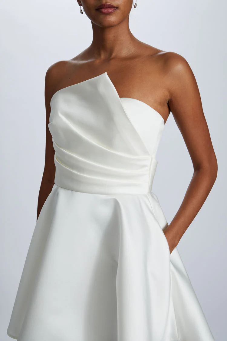 Amsale Little White Dress LW238 - Image 2