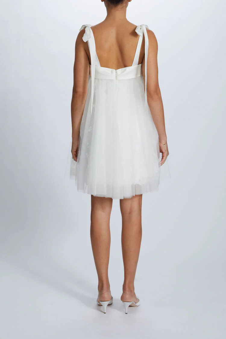 Amsale Little White Dress LW243 - Image 3