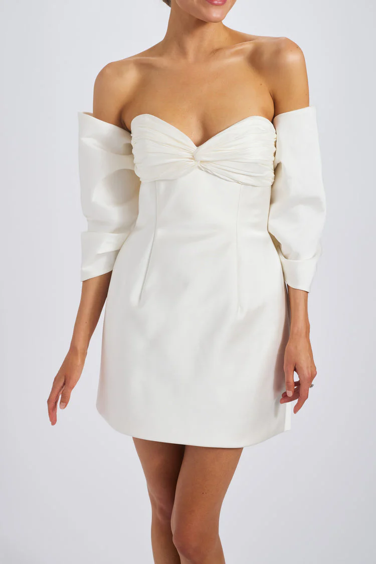 Amsale Little White Dress LW260 - Image 4