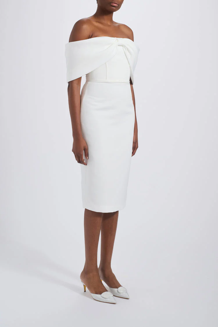 Amsale Little White Dress LW262 - Image 3