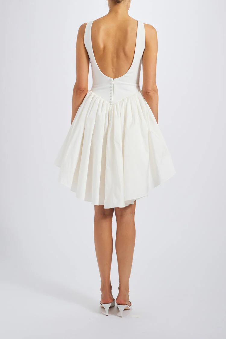 Amsale Little White Dress LW267 - Image 4