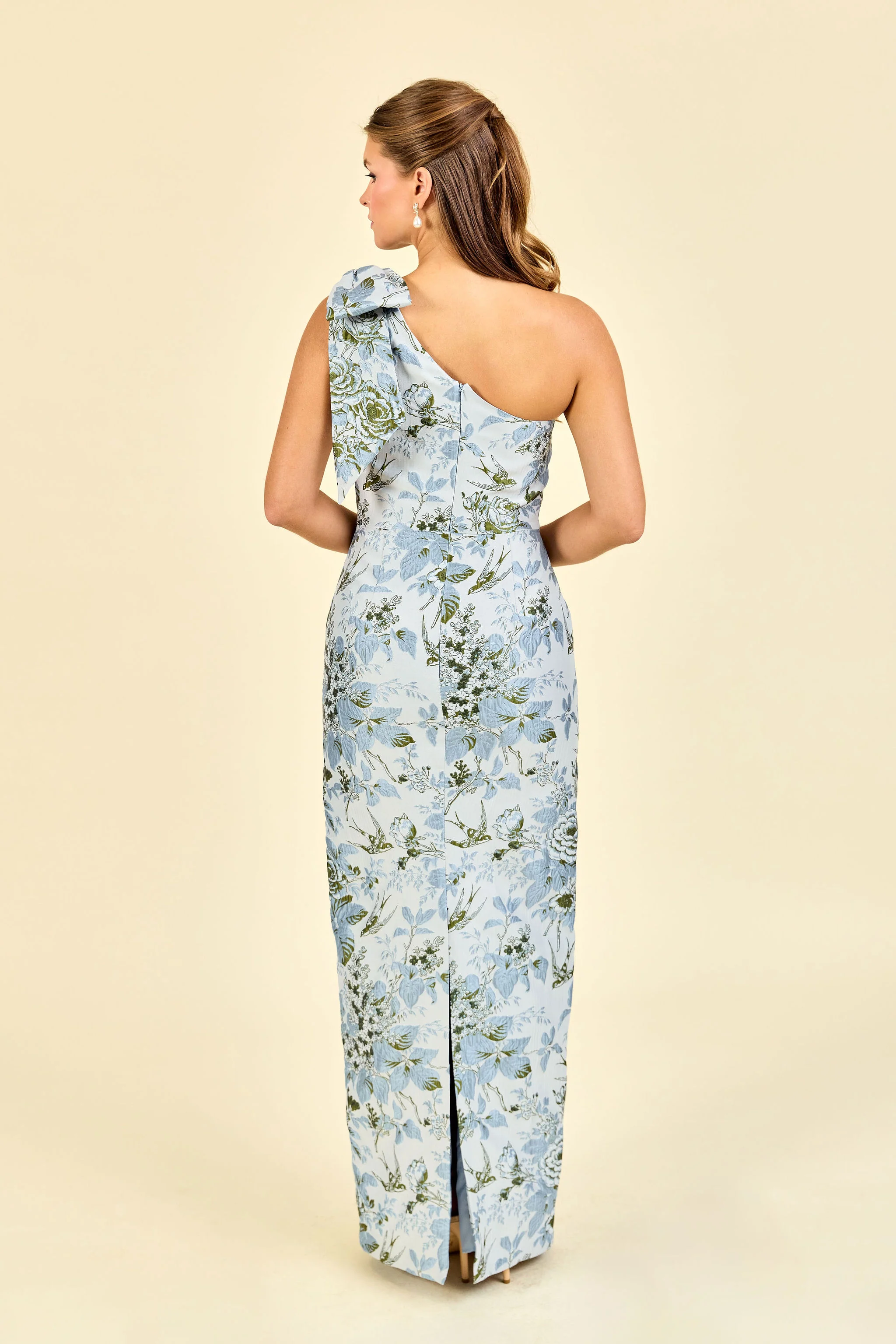 Atwood Bodice with Straight Skirt in Garden Flora Jacquard - Image 2