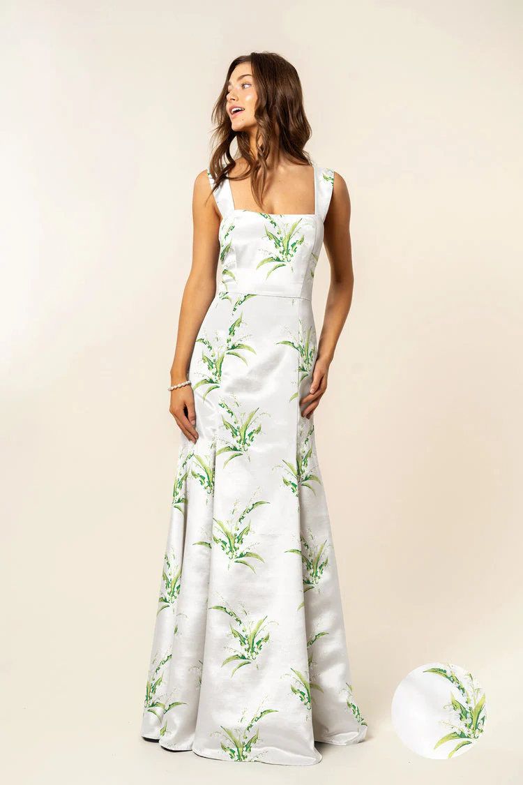 Beckett Bodice with Dahlia Skirt in Lily of the Valley Jacquard - Image 3