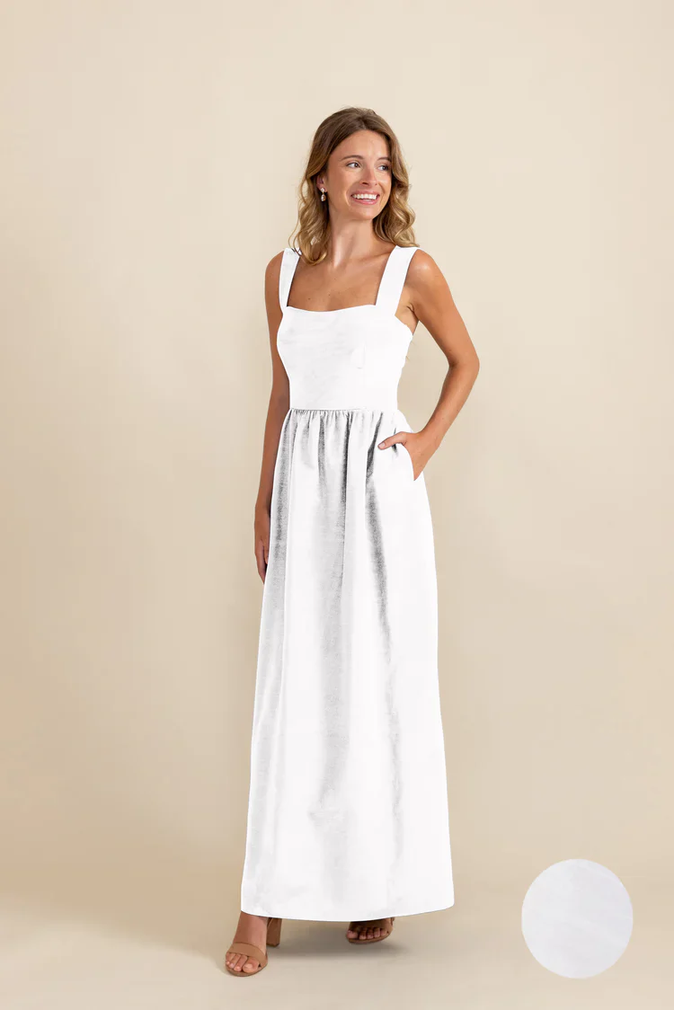 Beckett Bodice with Gathered Skirt in Shantung - Image 4