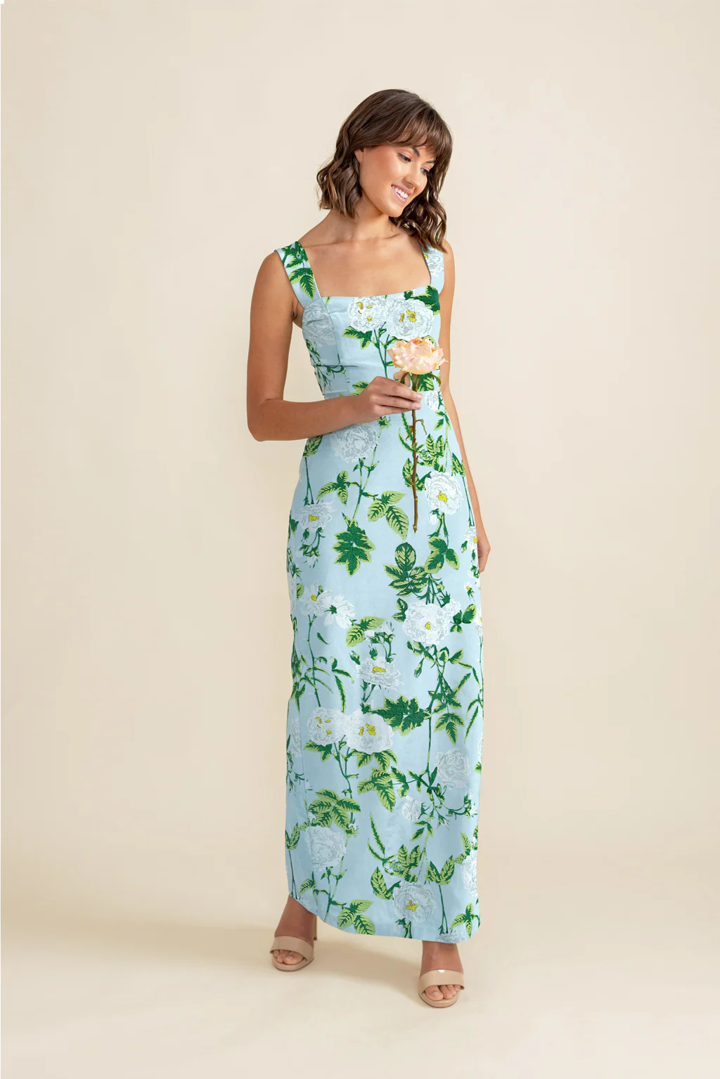 Beckett Bodice with Straight Skirt in Camellia Jacquard - Image 3