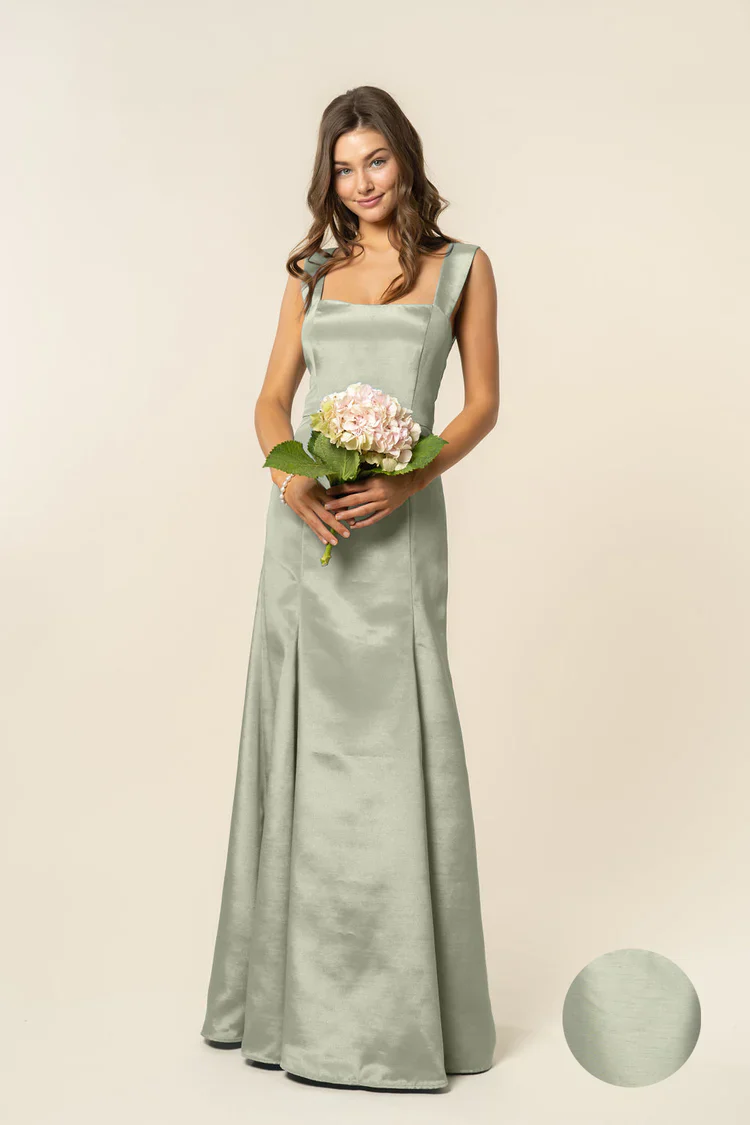 Beckett Bodice with Trumpet Skirt in Shantung - Image 9