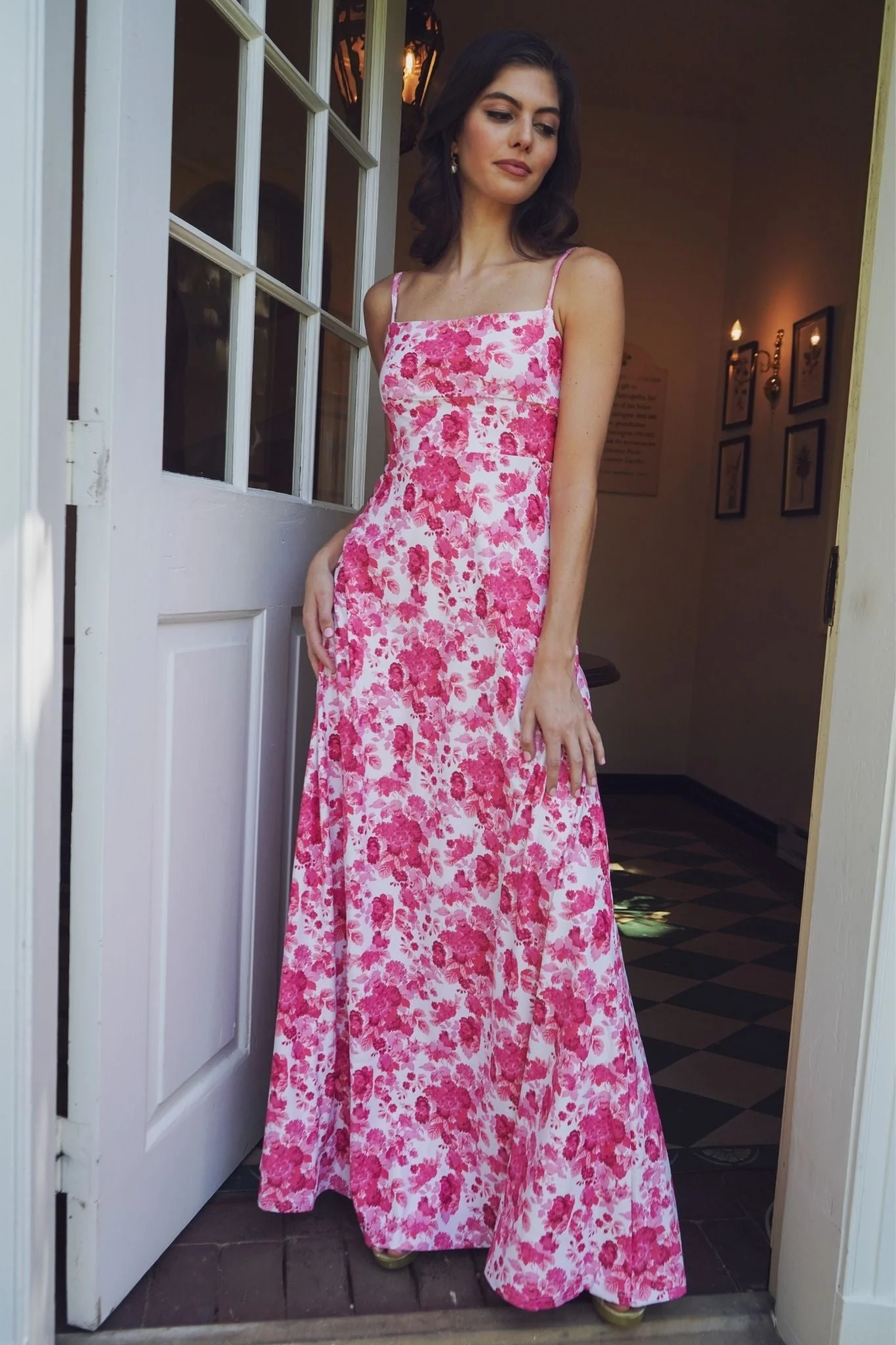 Brigette Dress in Raspberry Chateau