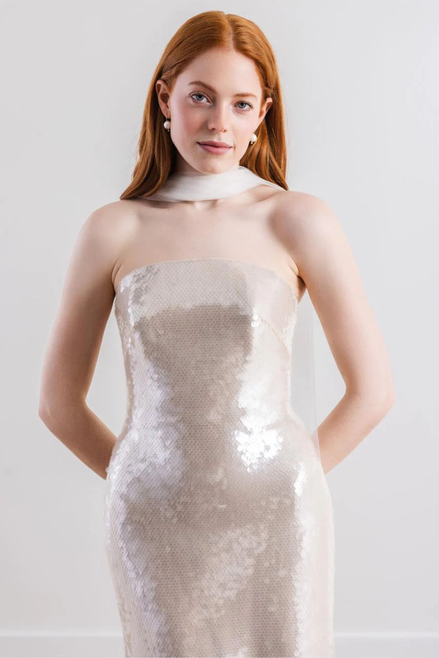 By Watters Little White Dress Jeanne 32416 - Image 3