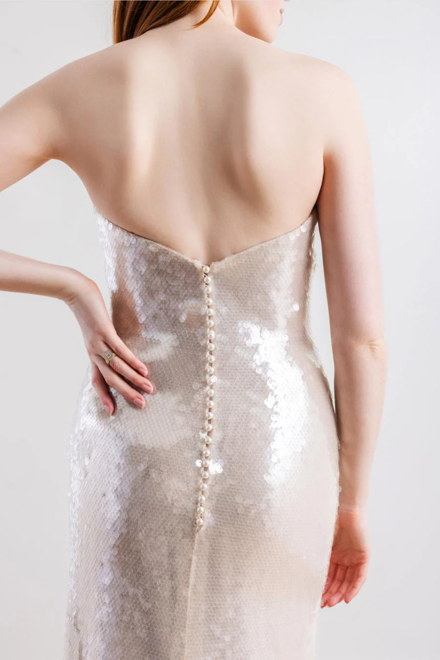 By Watters Little White Dress Jeanne 32416 - Image 8