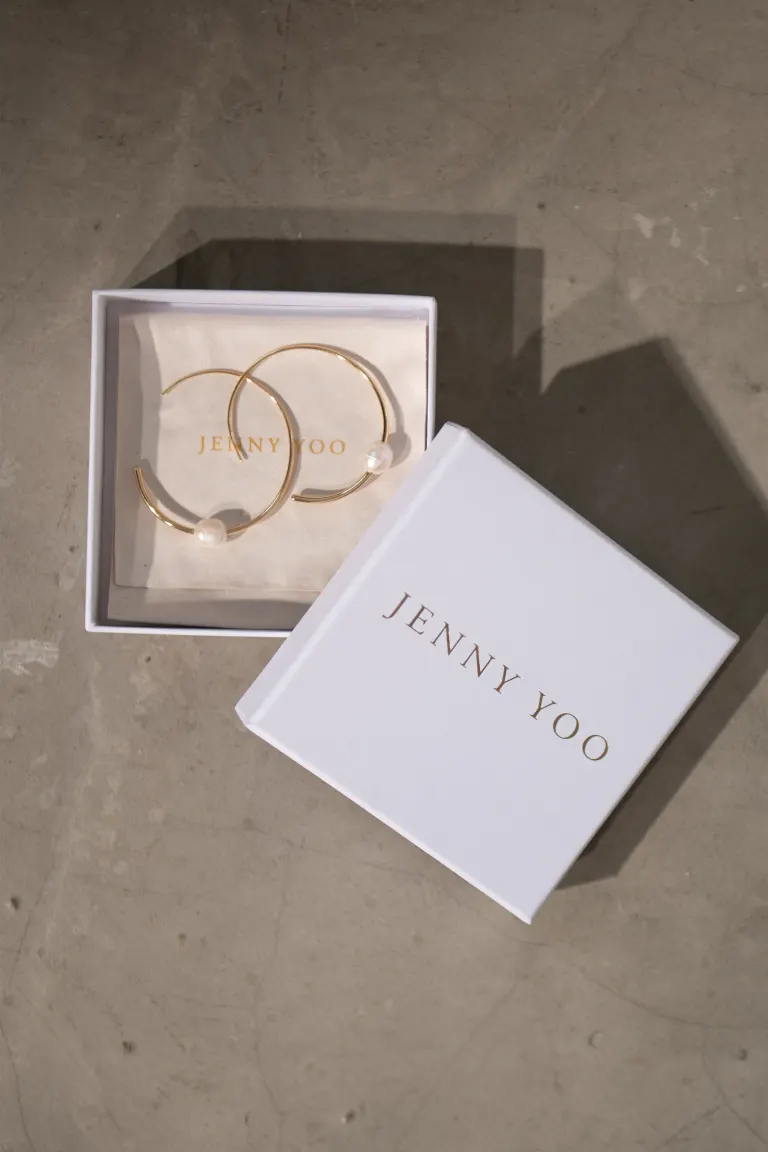 Charlize Gold Hoop Earring - Image 3