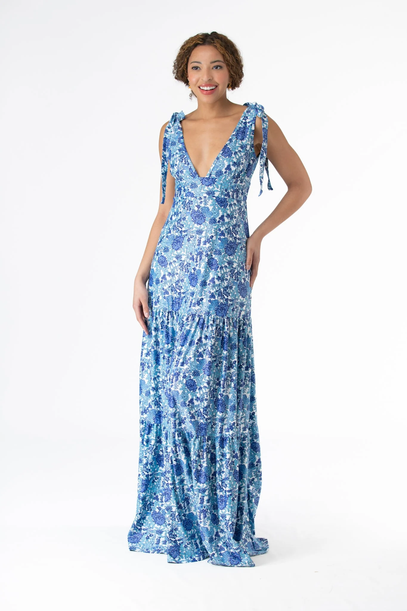 Clementine Dress in Porcelain Petals