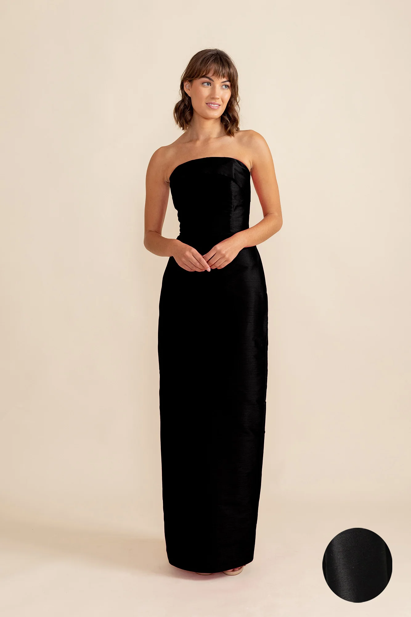 Eva Bodice with Straight Skirt in Shantung - Image 3