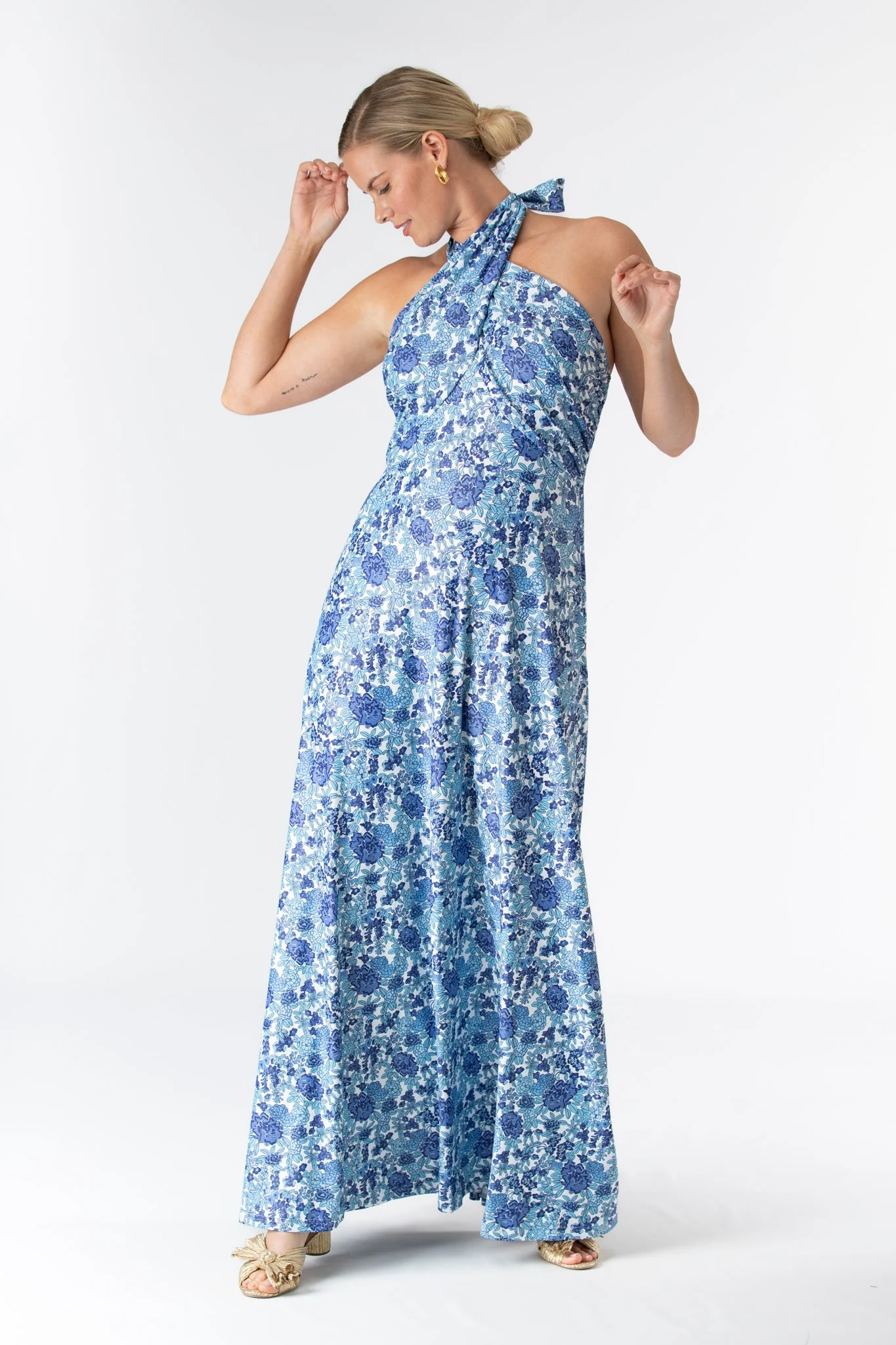 Fallon Dress in Porcelain Petals - Image 3