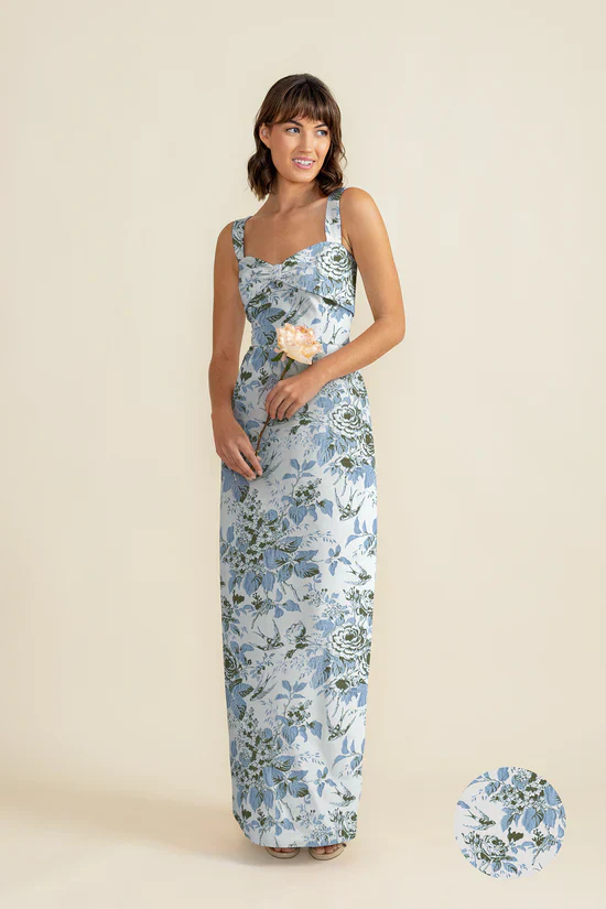 Grace Bodice with Straight Skirt in Garden Flora - Image 3