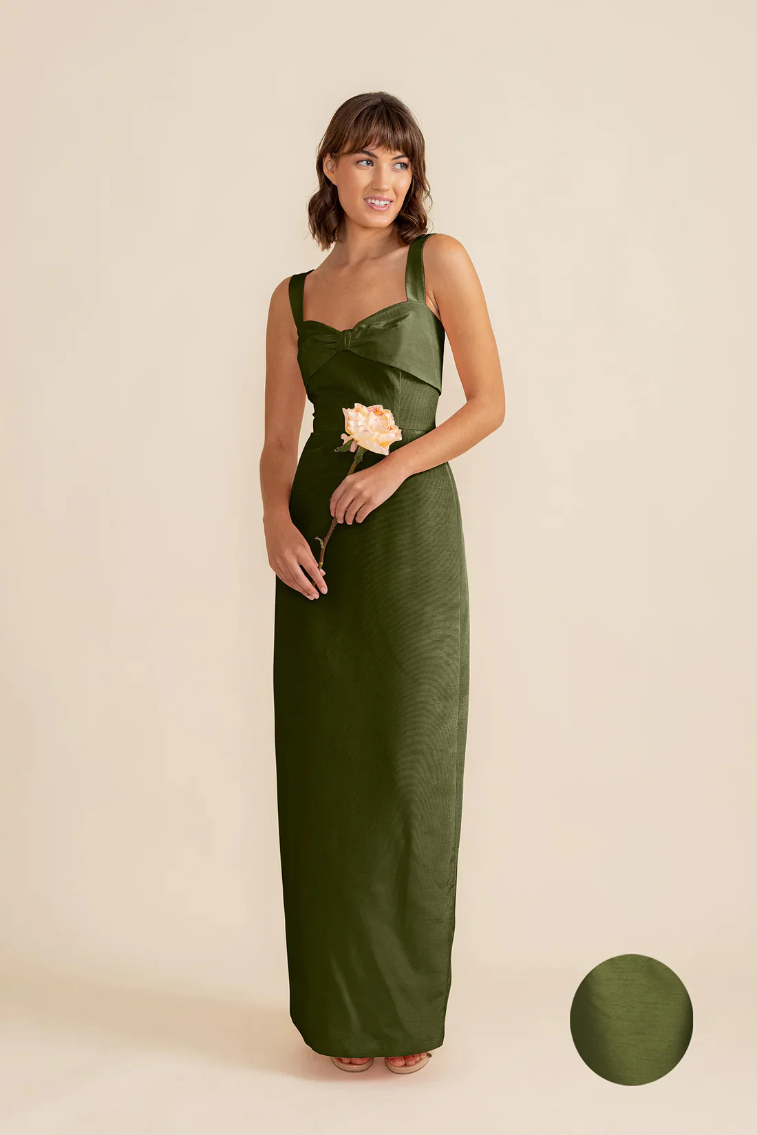 Grace Bodice with Straight Skirt in Shantung - Image 11