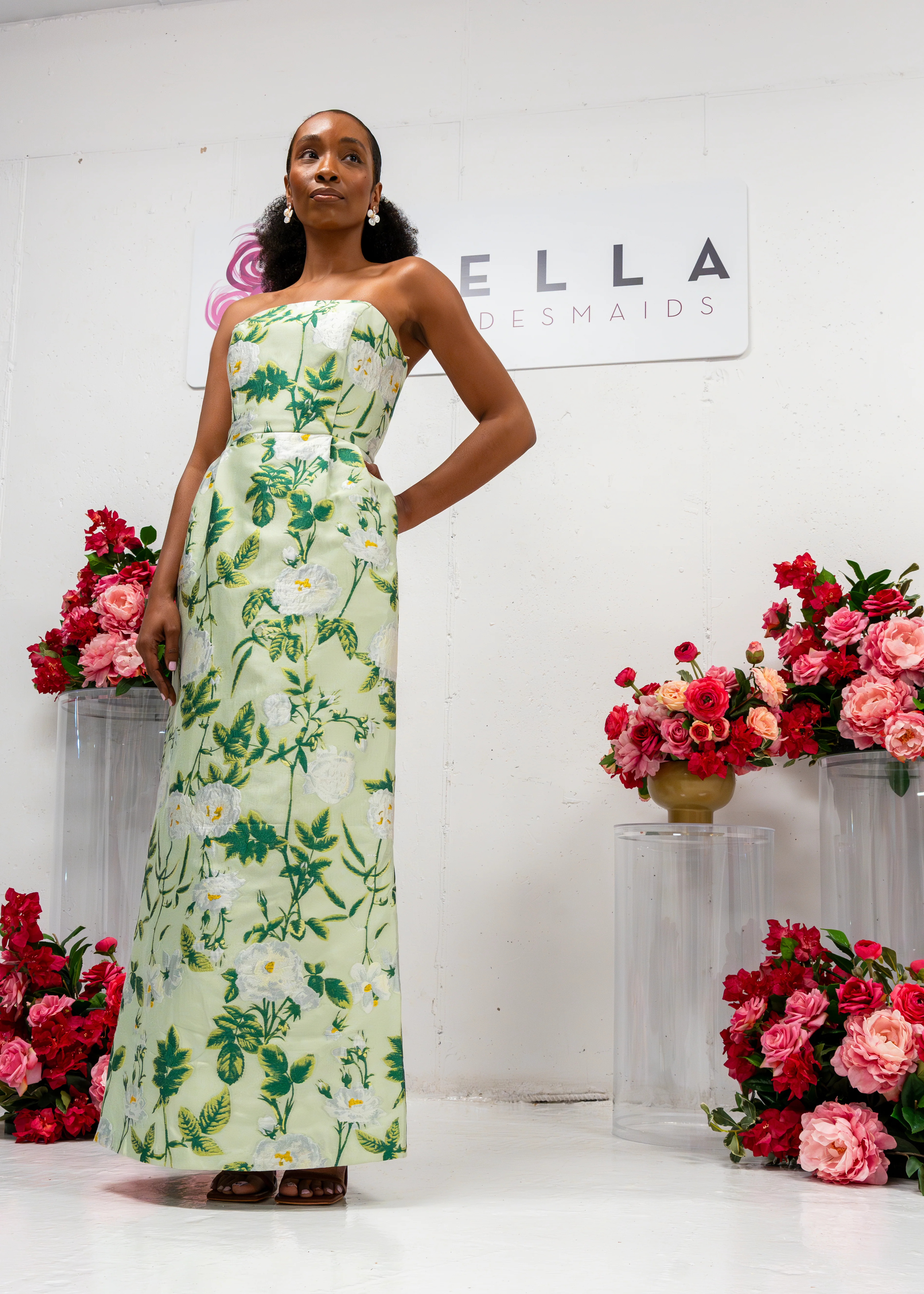 Hannah Bodice with Brunch Skirt in Camellia Jacquard - Image 4