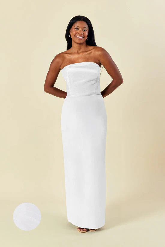 Hannah Bodice With Straight Skirt in Shantung - Image 4