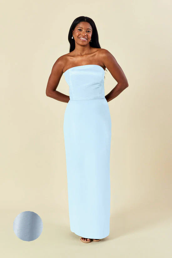 Hannah Bodice With Straight Skirt in Shantung - Image 8