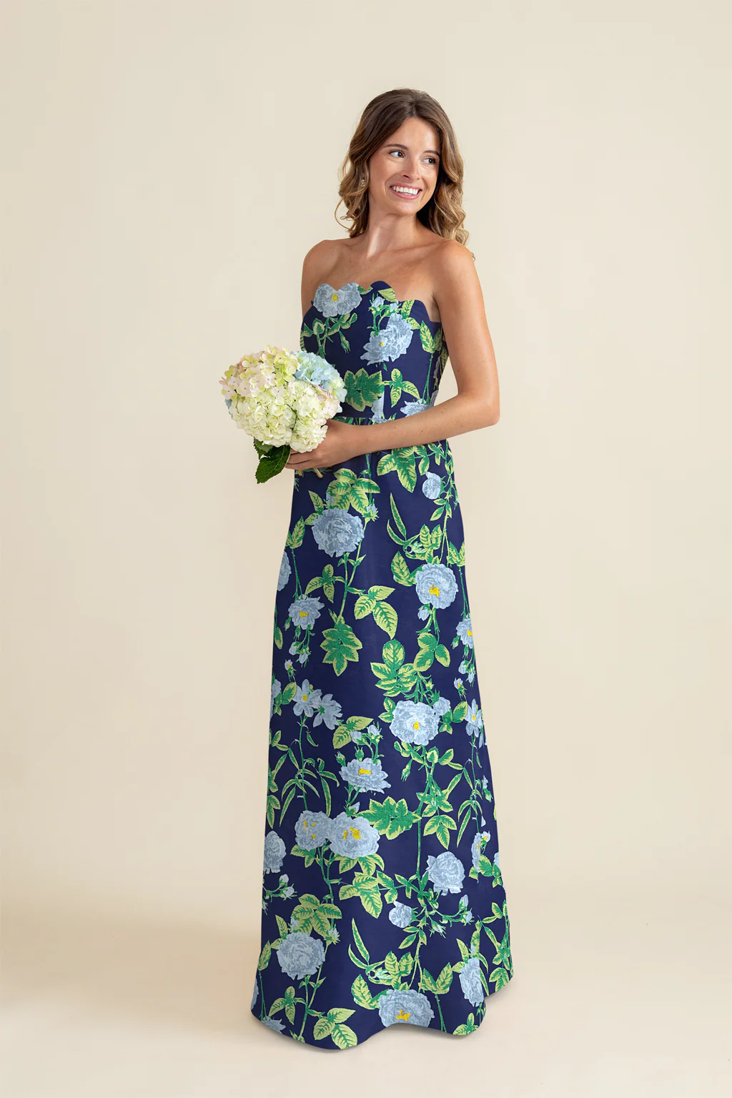 Hayes Bodice with Gathered Skirt Floor in Camellia Jacquard - Image 2