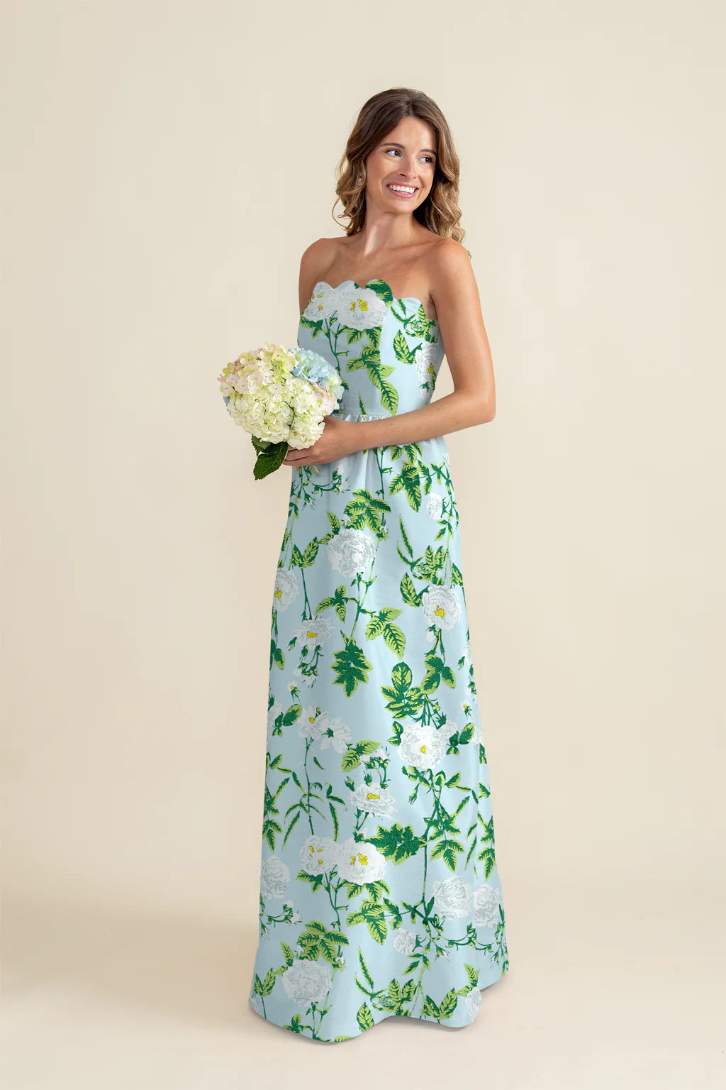 Hayes Bodice with Gathered Skirt Floor in Camellia Jacquard - Image 3