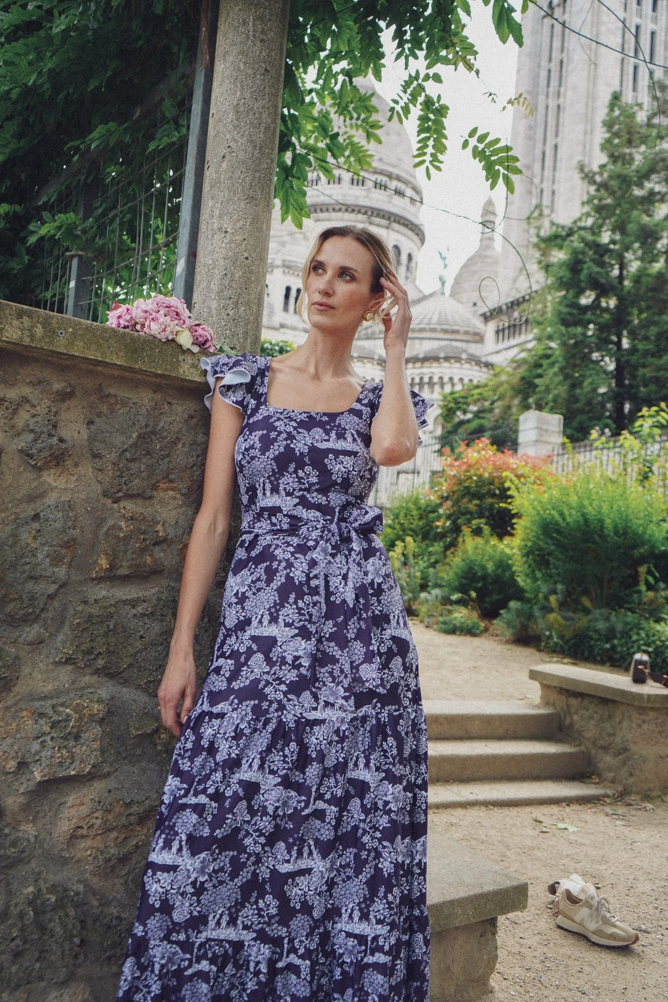 Isabella Dress in French Country Navy - Image 4