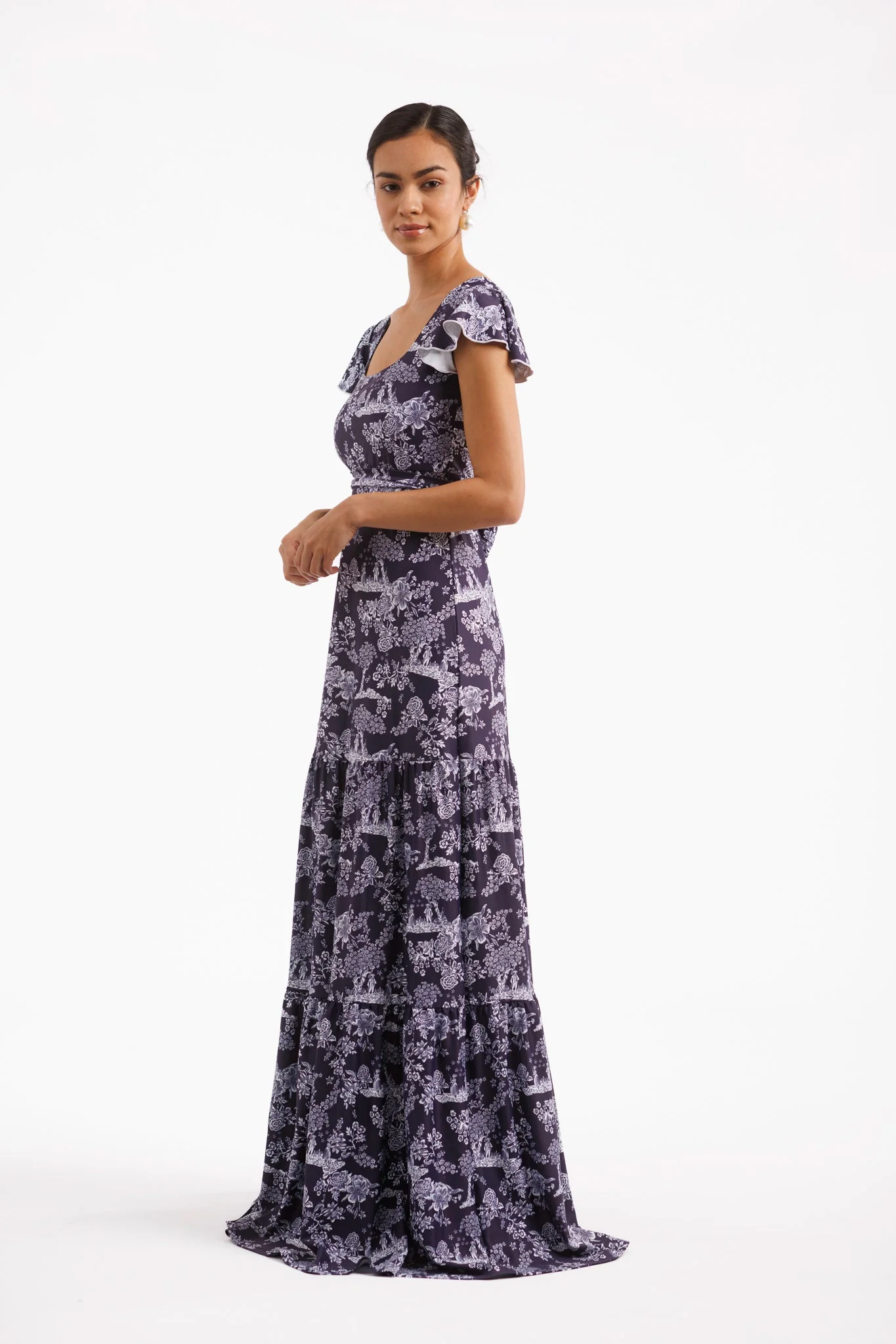 Isabella Dress in French Country Navy - Image 7