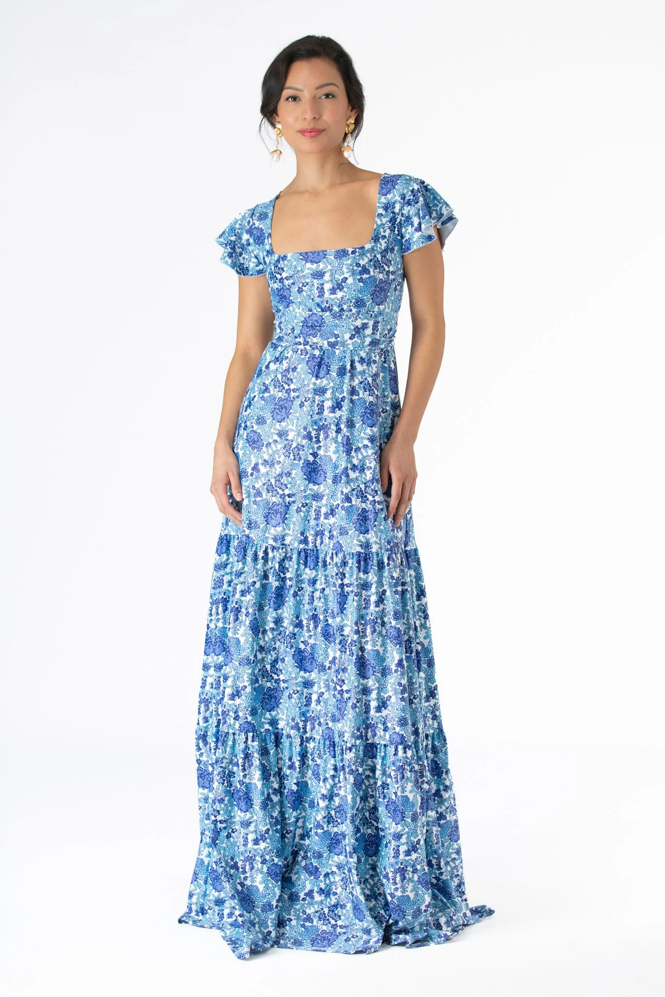 Isabella Dress in Porcelain Petals