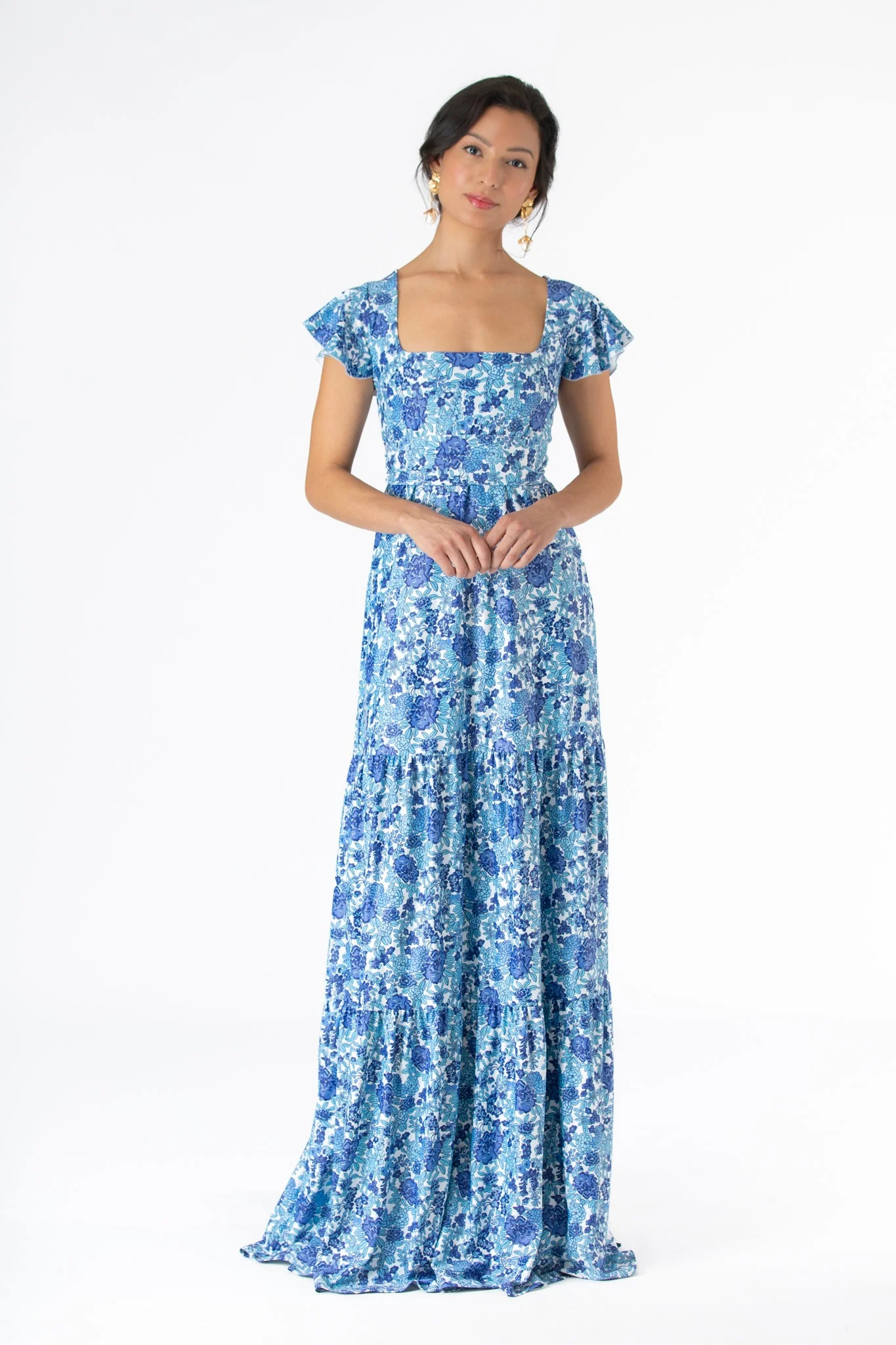 Isabella Dress in Porcelain Petals - Image 3