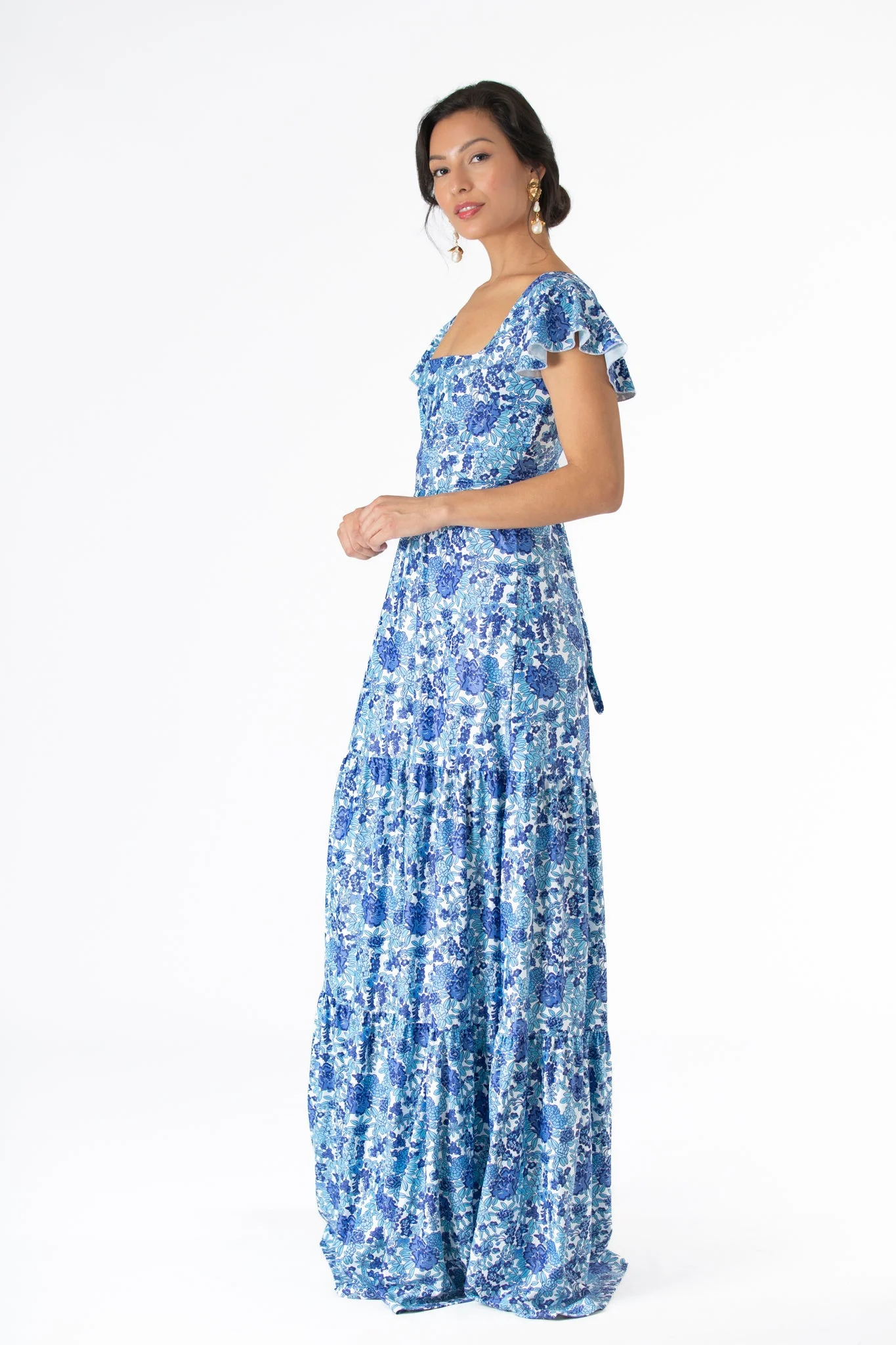 Isabella Dress in Porcelain Petals - Image 6