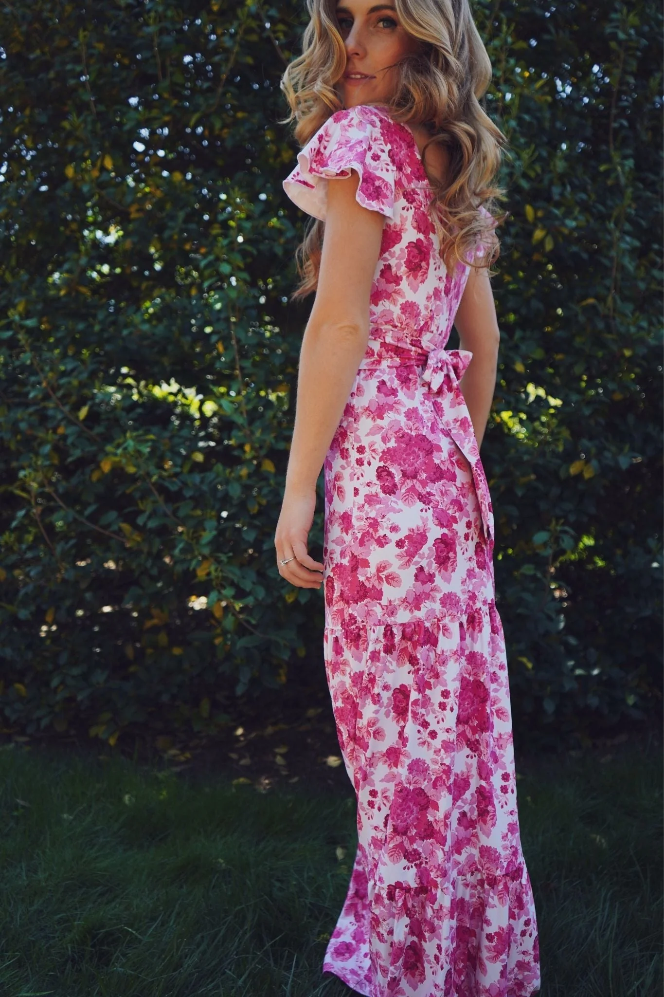 Isabella Dress in Raspberry Chateau - Image 4